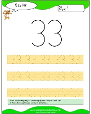 okul öncesi 1 sayısı çizgi çalışması